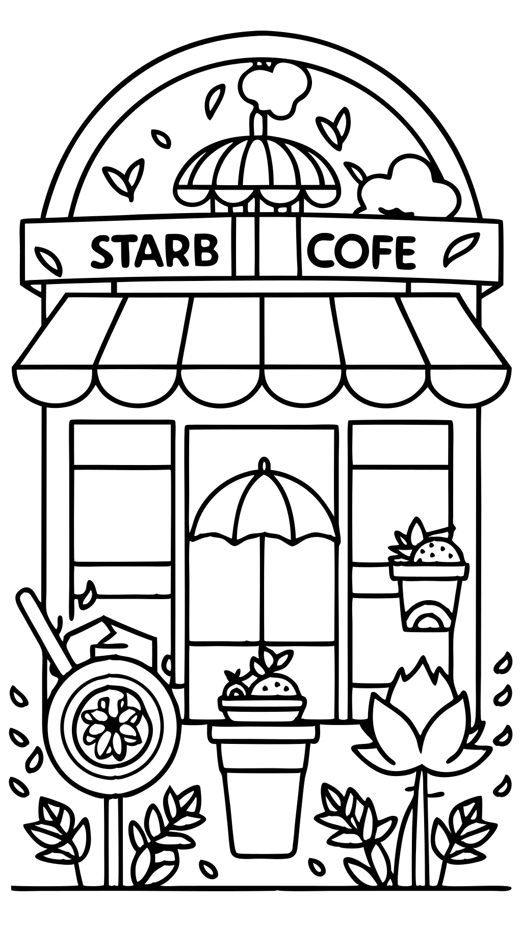 starbucks coloring pages